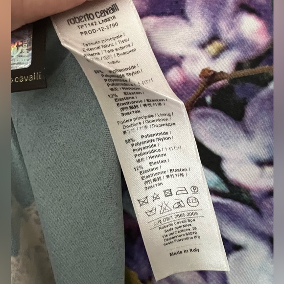 Roberto Cavalli Floral Print Midi Dress Size 12 - Picture 6 of 10